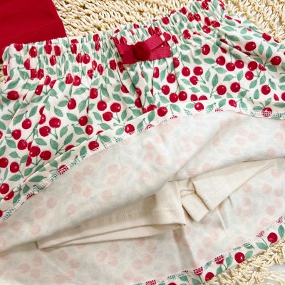  Conj. Regata e Short Saia Cerejinhas - Vermelho